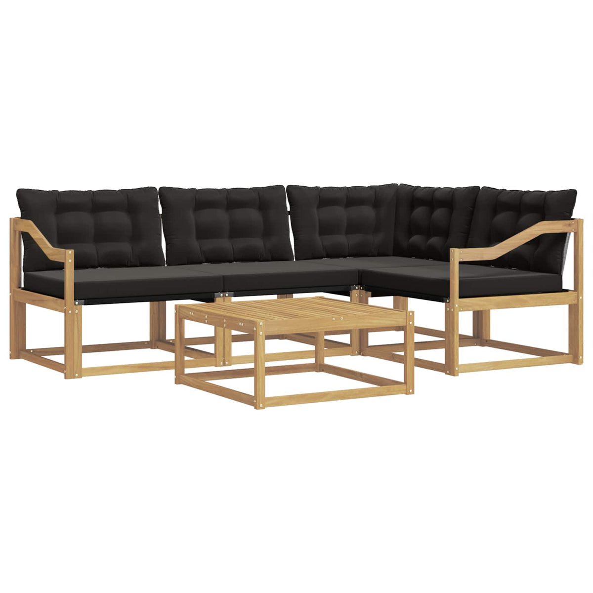 Set vanjskih sofa 5 kom. Bijela i crna
