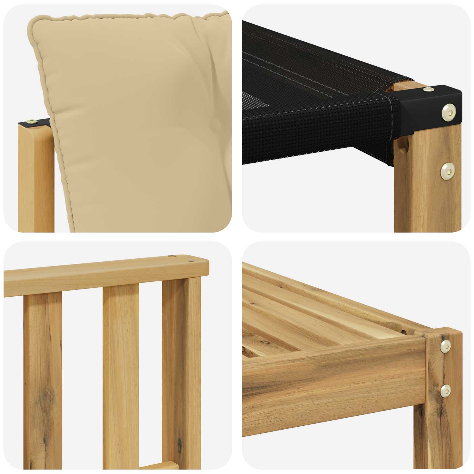 Set vanjskih sofa 6 pcs Bijela i bež 79 x 79 x 37 cm