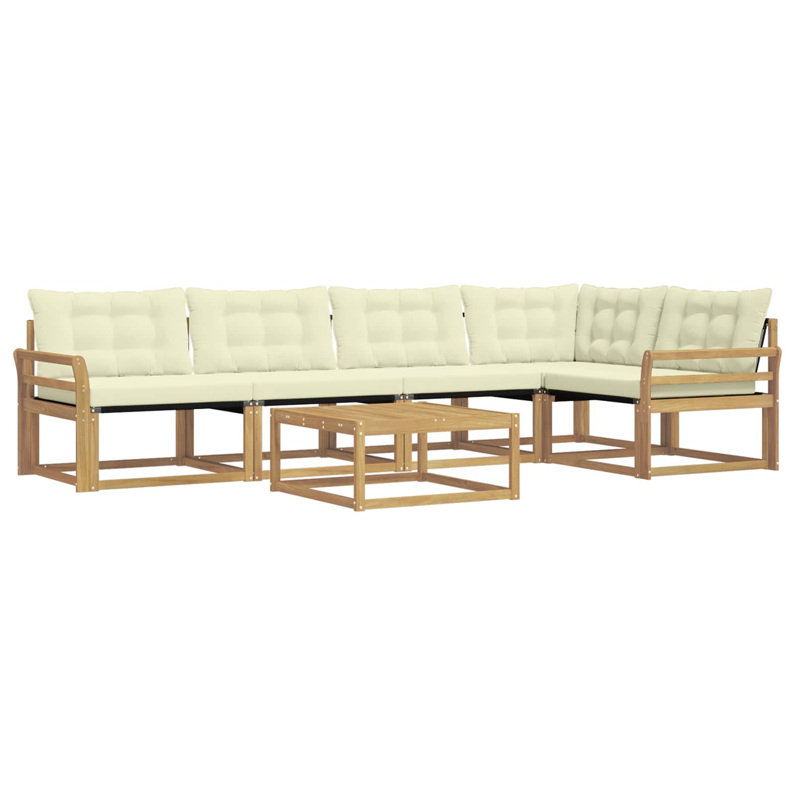 Set vanjskih sofa 6 pcs Bijela i krem 79 x 79 x 37 cm