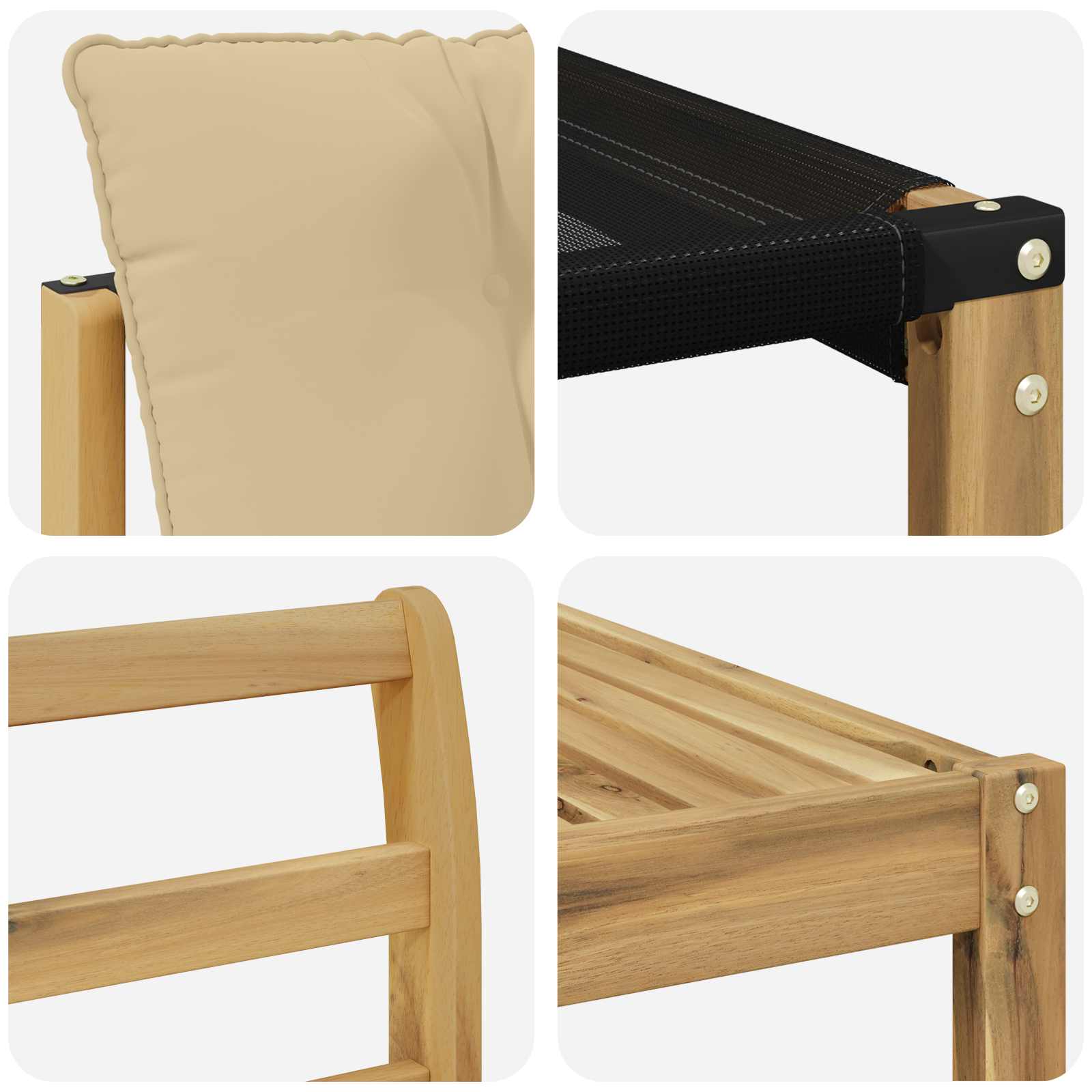 Set vanjskih sofa 6 pcs Bijela i bež 79 x 79 x 37 cm