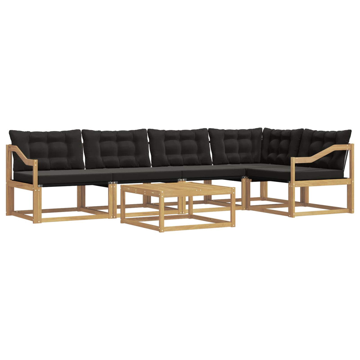 Set vanjskih sofa 6 kom. Bijela i crna