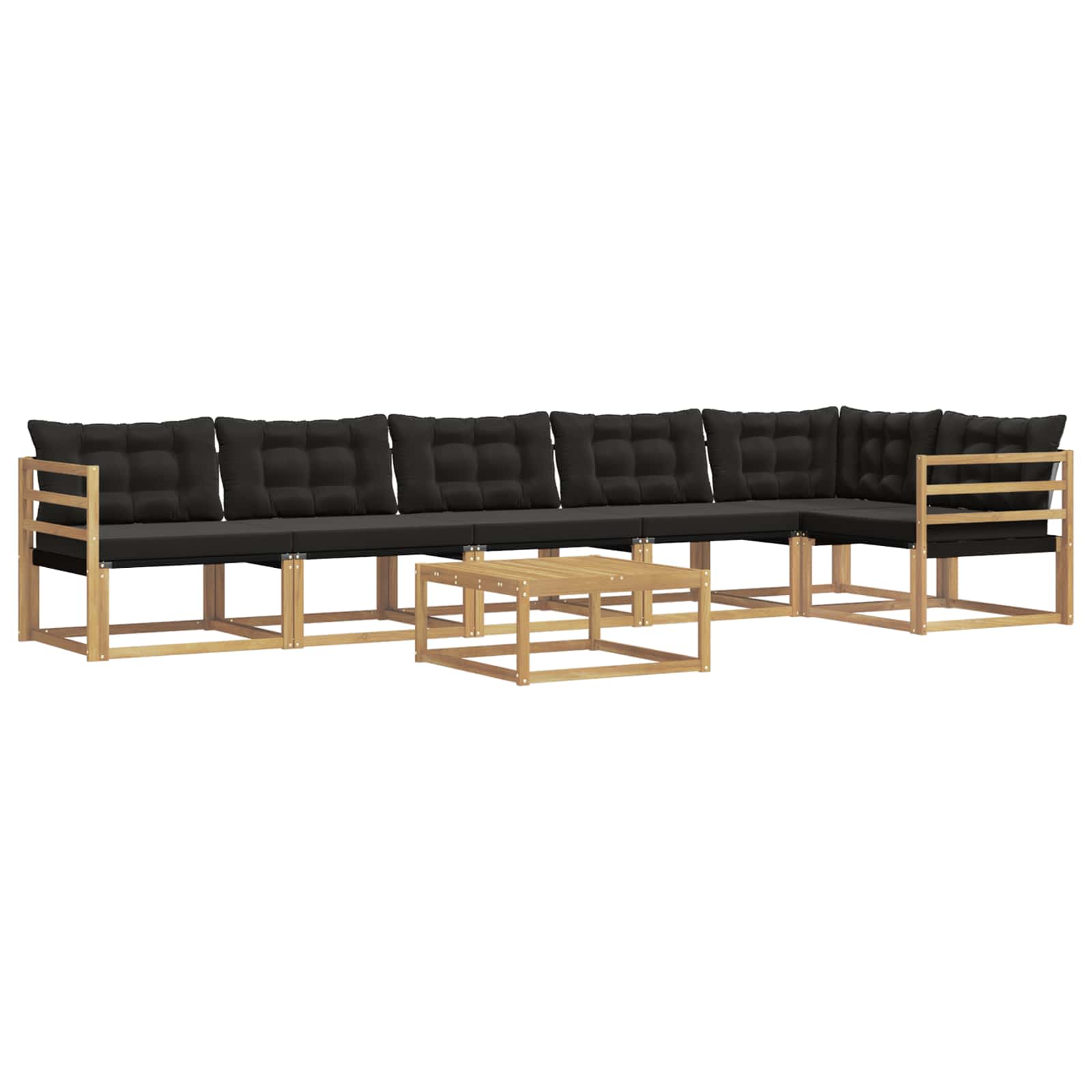 Set vanjskih sofa 7 pcs Bijela i crna 79 x 79 x 37 cm