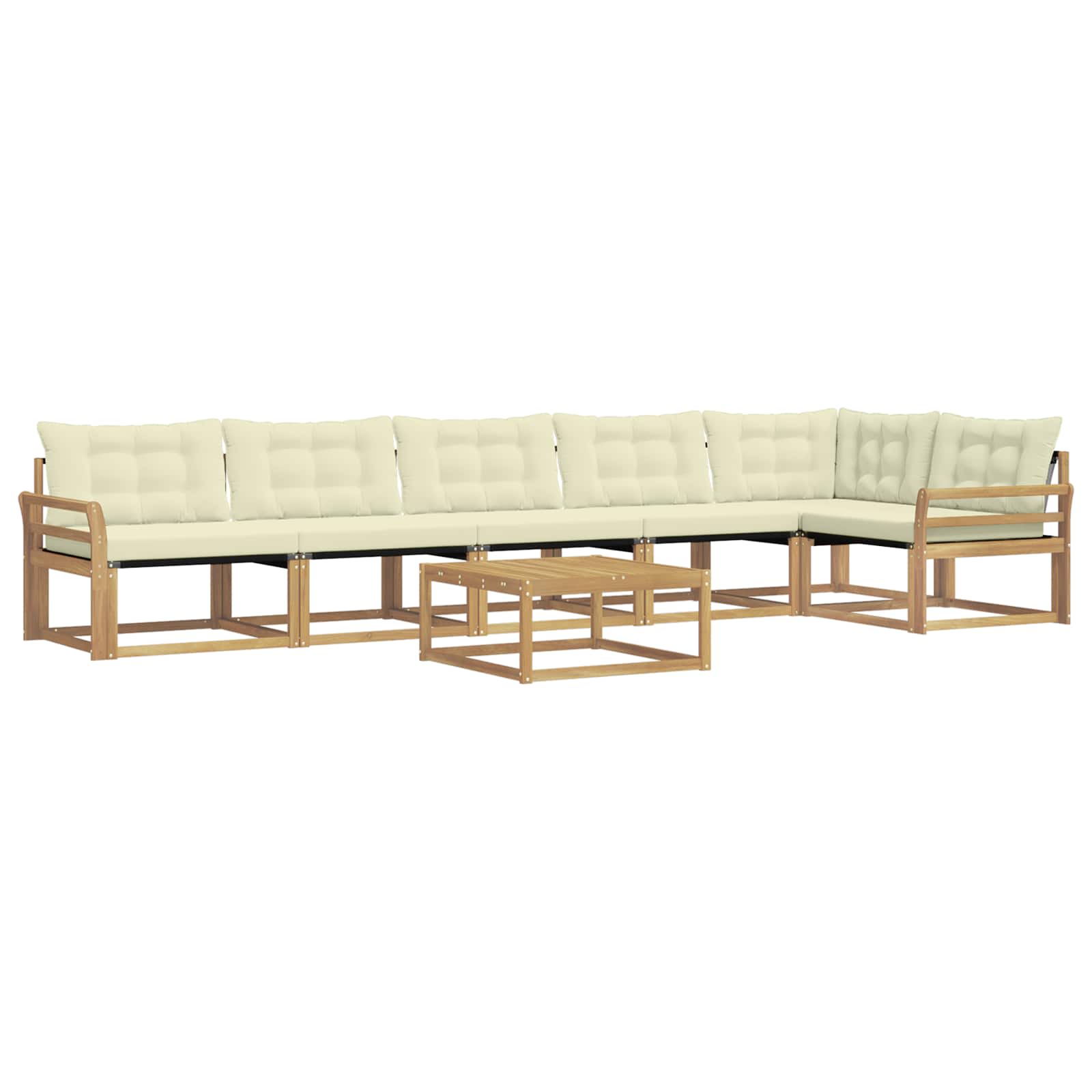 Set vanjskih sofa 7 pcs Bijela i krem 79 x 79 x 37 cm