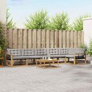 Set vanjskih sofa 7 kom. Bijela i svjetlosiva