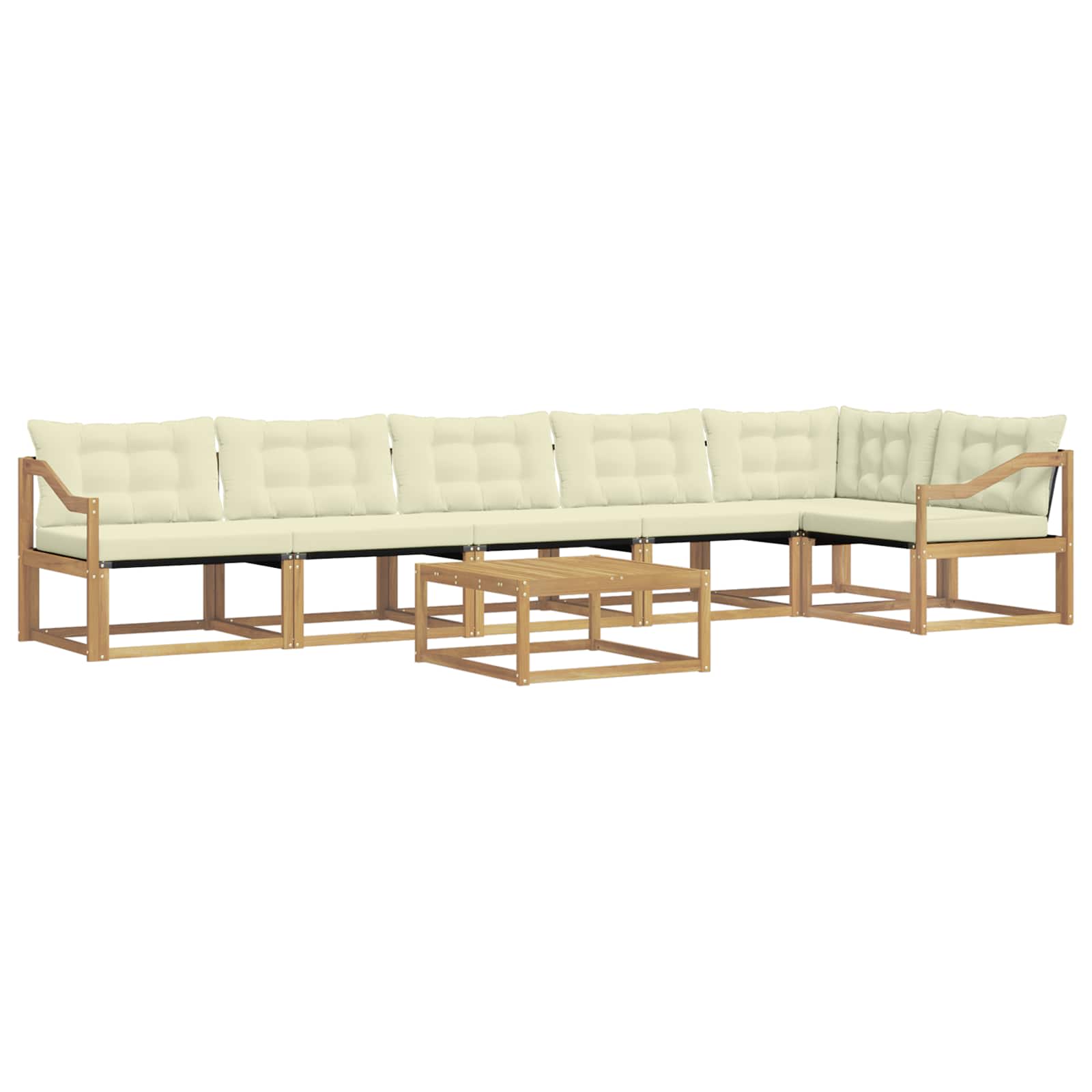 Set vanjskih sofa 7 pcs Bijela i krem 79 x 79 x 37 cm