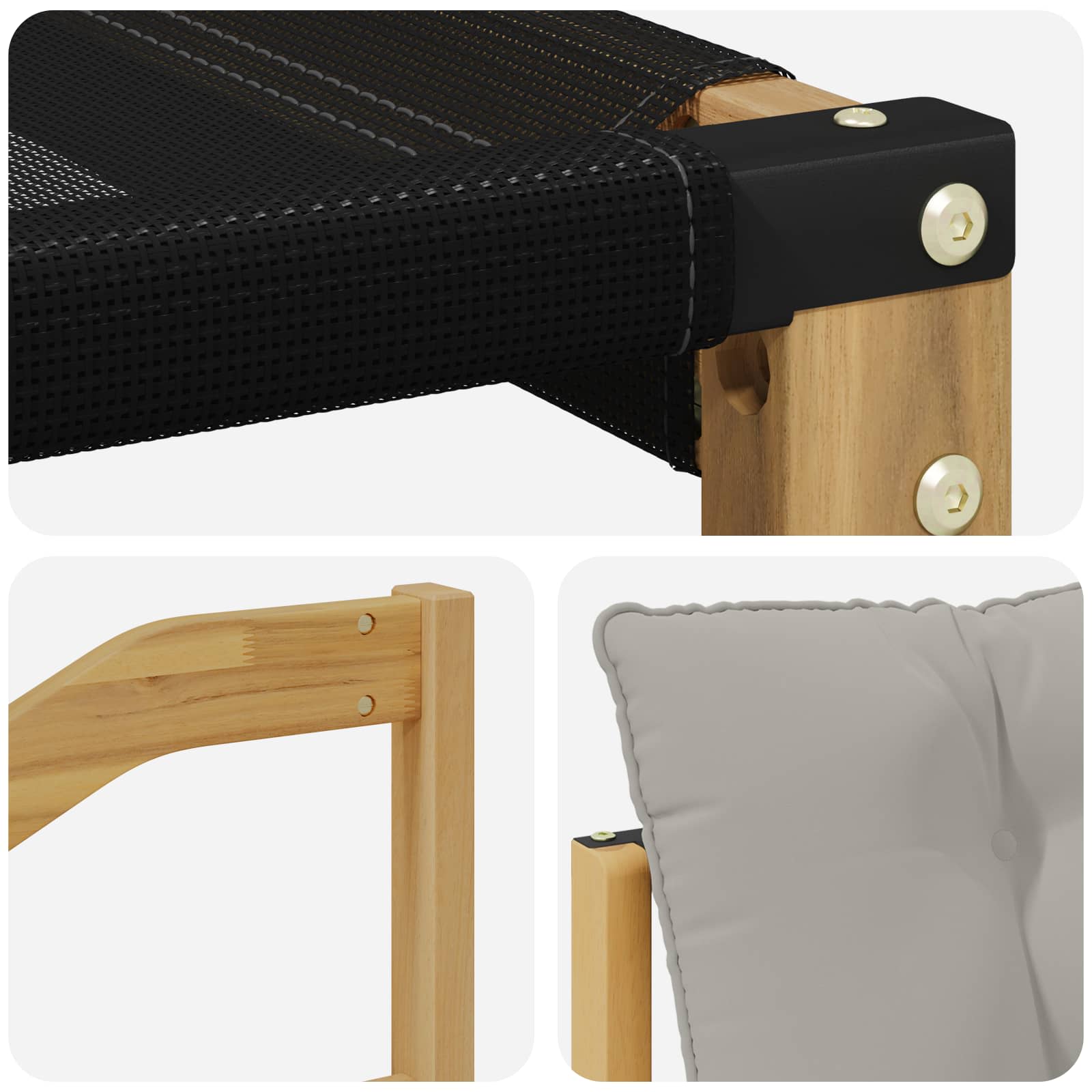 Set vanjskih sofa s jastukom 7 pcs Bijela i svjetlosiva