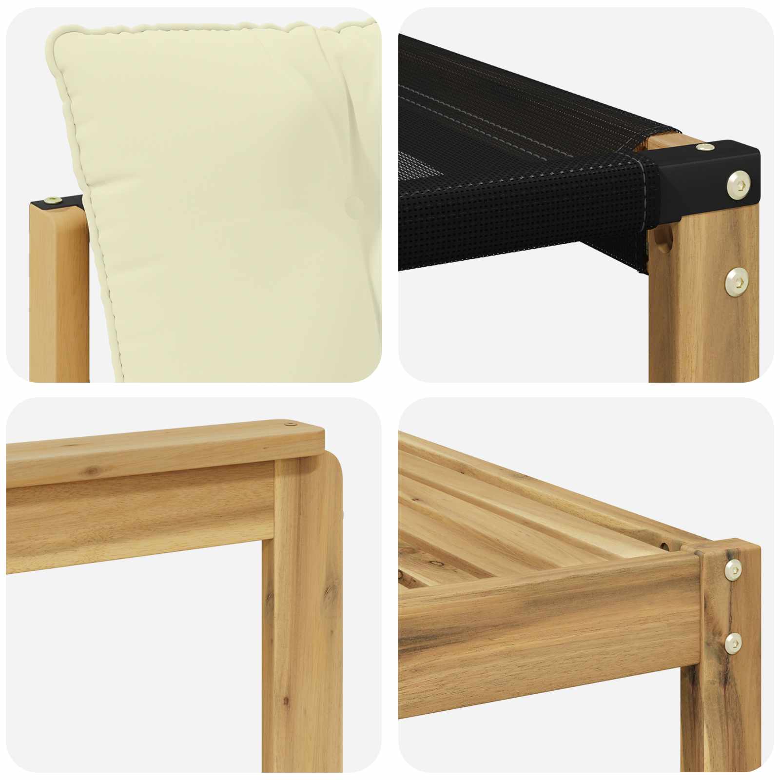 Set vanjskih sofa 7 pcs Bijela i krem 79 x 79 x 37 cm