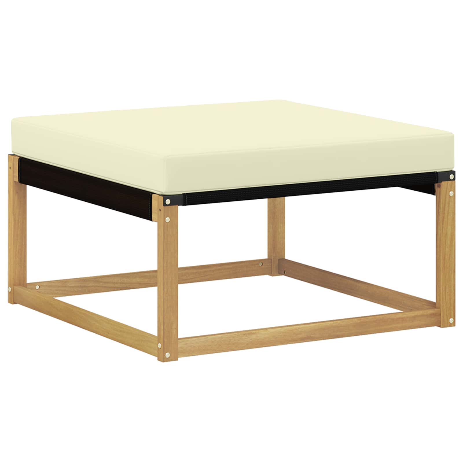 Set vanjskih sofa 8 pcs Bijela i krem Čvrsto drvo akacije