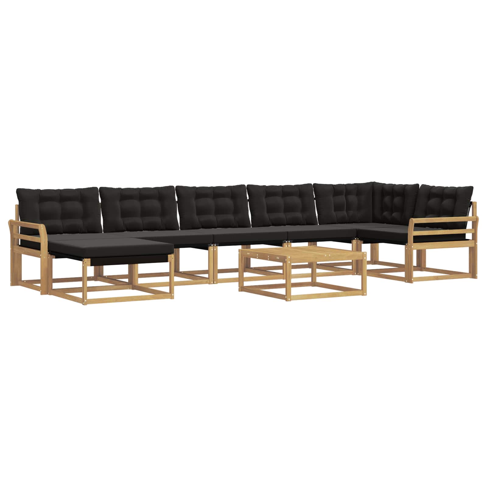 Set vanjskih sofa 8 pcs Bijela i crna 79 x 79 x 37 cm
