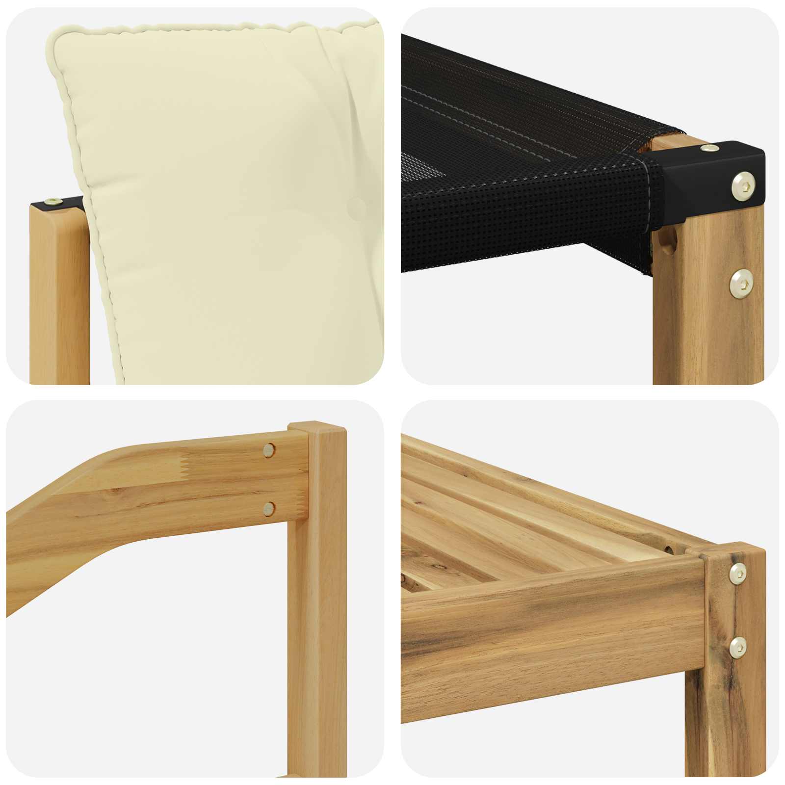 Set vanjskih sofa 8 pcs Bijela i krem 79 x 79 x 37 cm