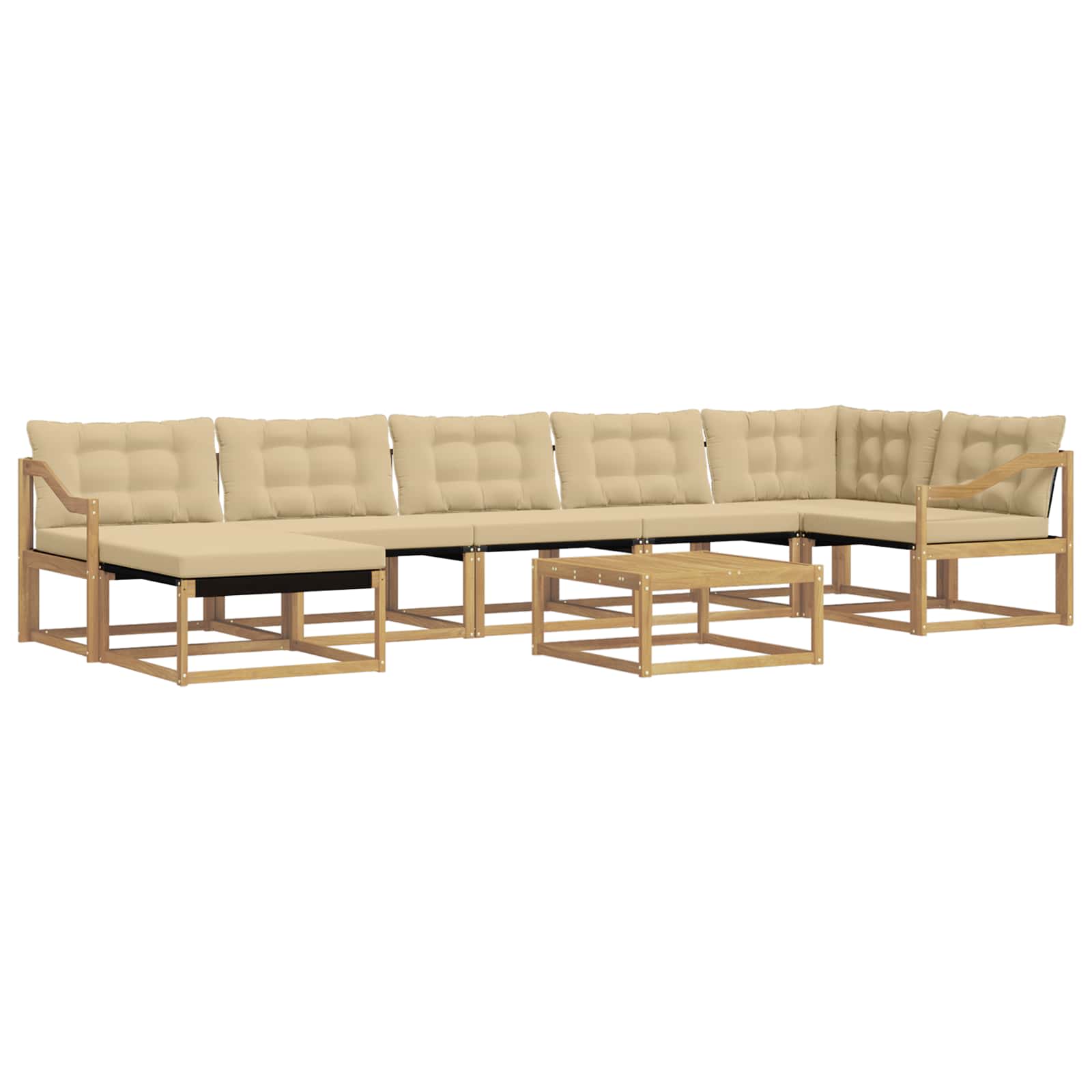 Set vanjskih sofa 8 pcs Bijela i bež 79 x 79 x 37 cm