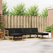 Set vanjskih sofa 6 kom. Bijela i crna