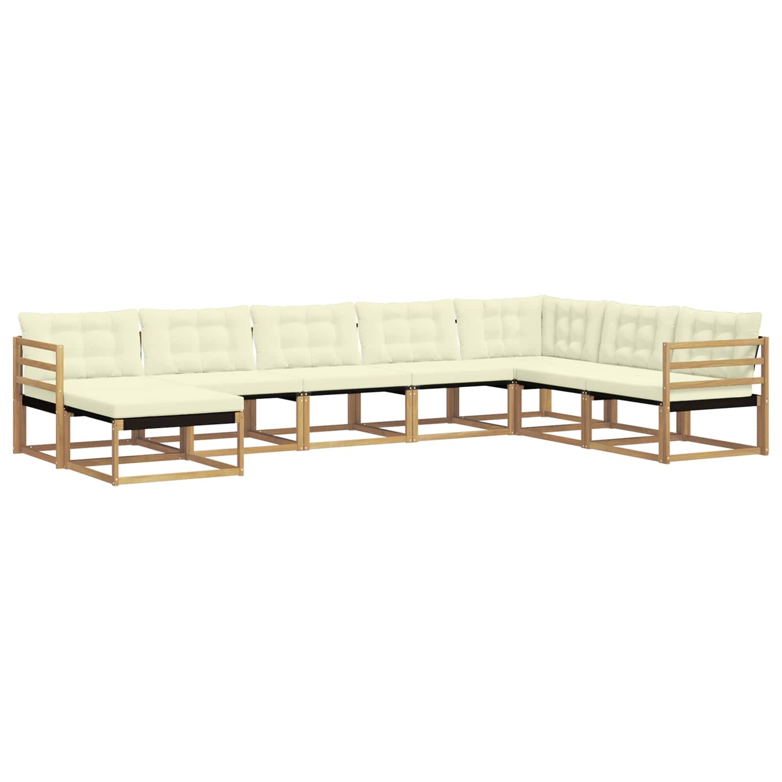 Set vanjskih sofa s jastukom 8 pcs Bijela i krem