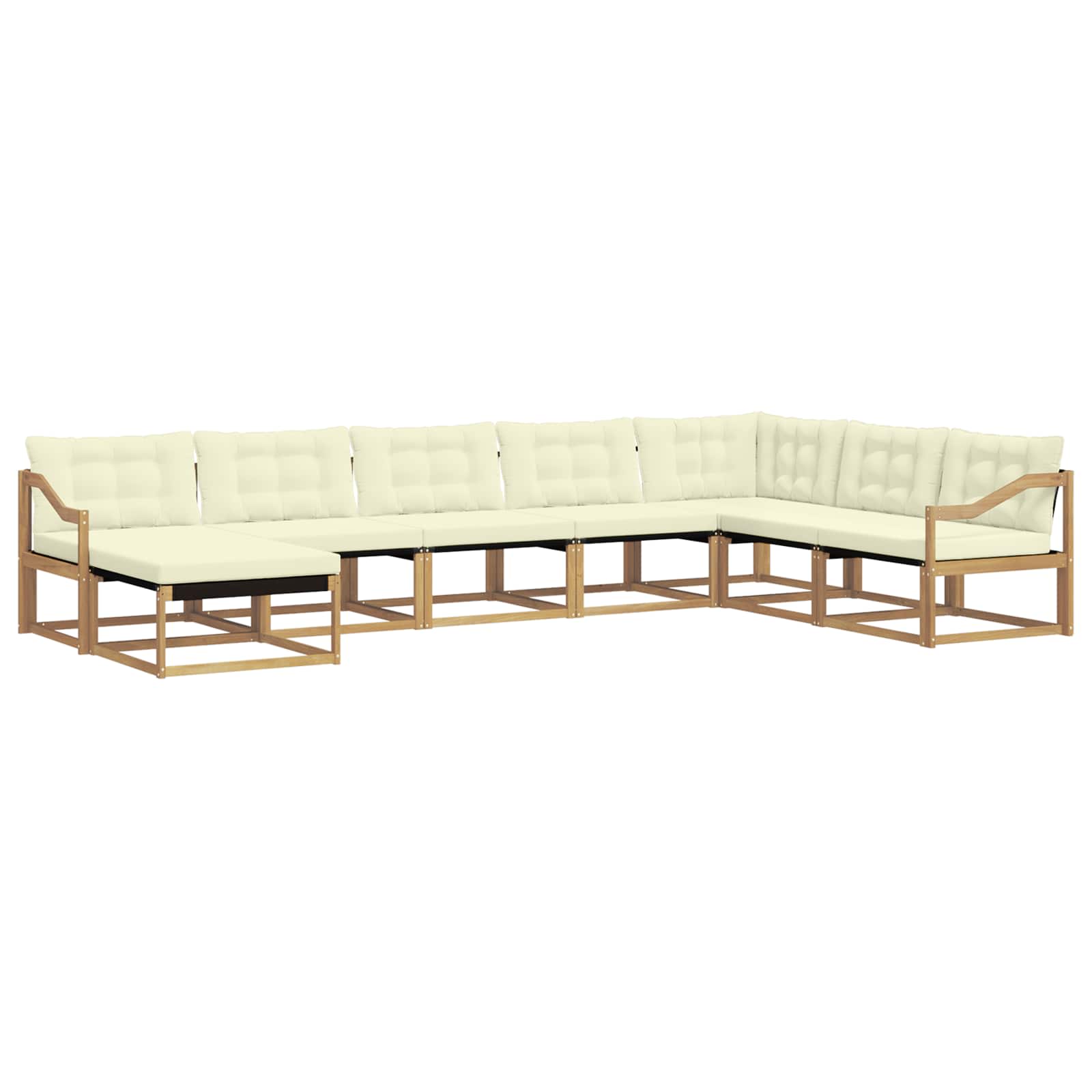 Set vanjskih sofa s jastukom 8 pcs Bijela i krem