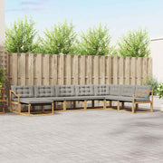 Set vanjskih sofa 8 kom. Bijela i svjetlosiva 404 x 245,5 x 73 cm
