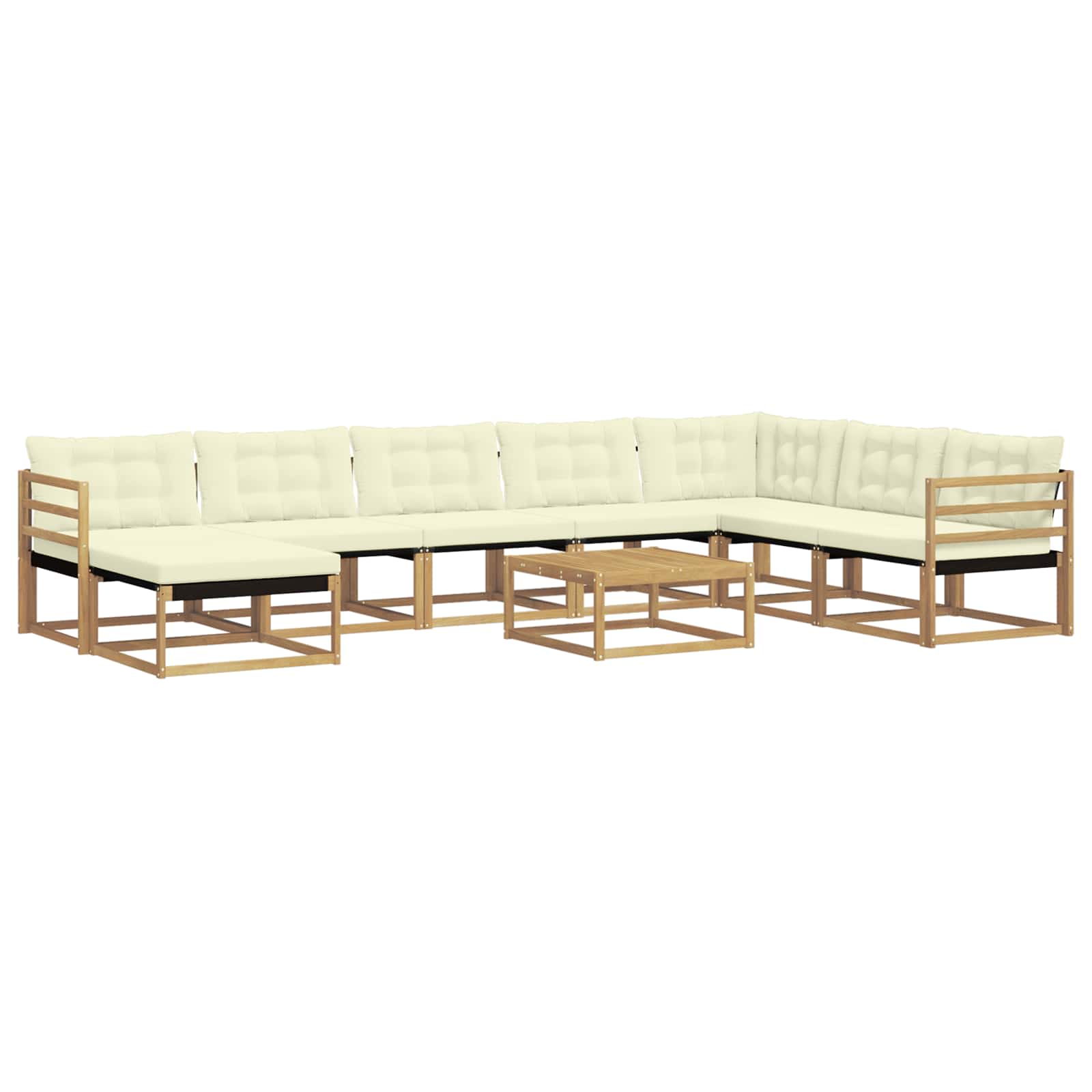 Set vanjskih sofa 9 pcs Bijela i krem 79 x 79 x 37 cm