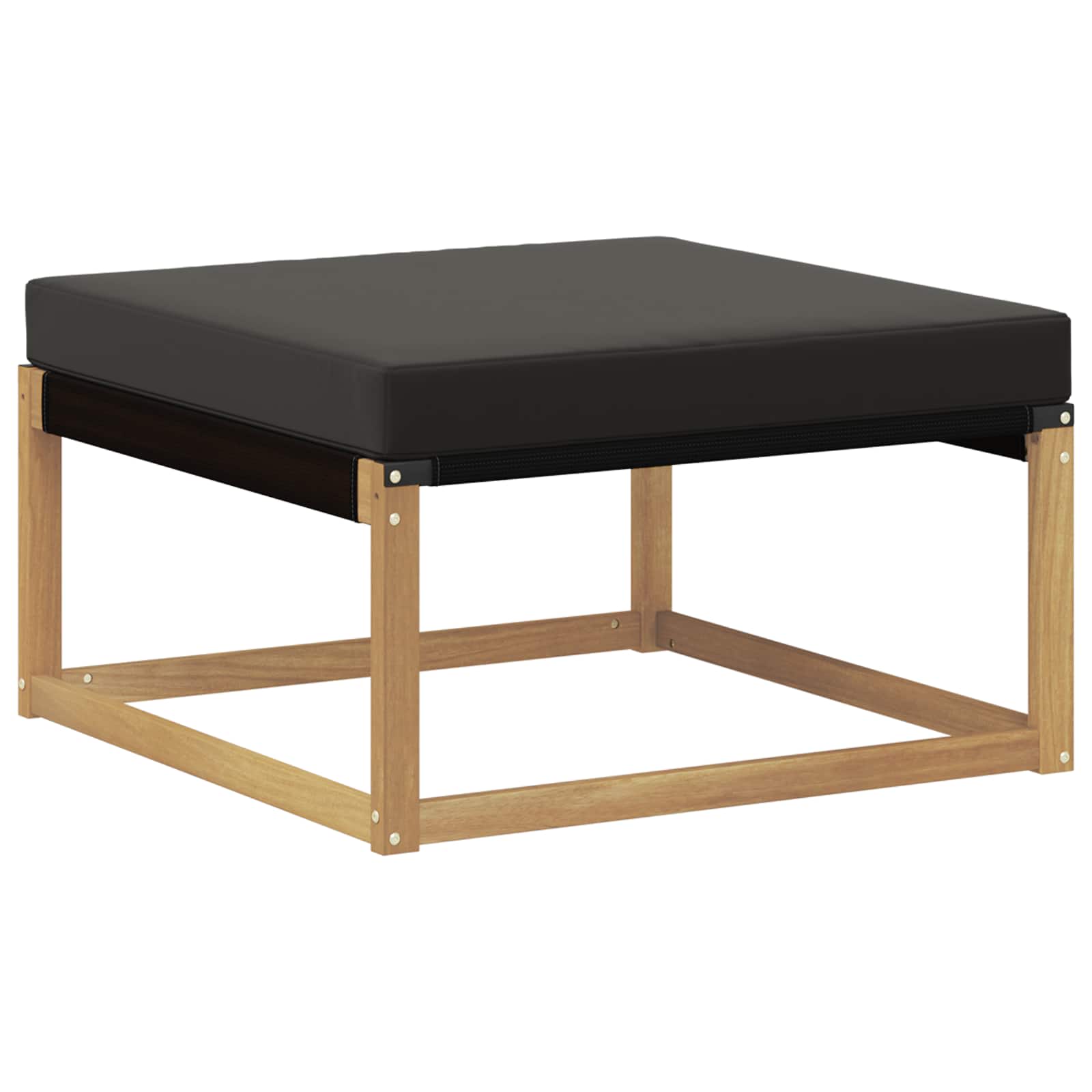 Set vanjskih sofa 9 pcs Bijela i crna Čvrsto drvo akacije