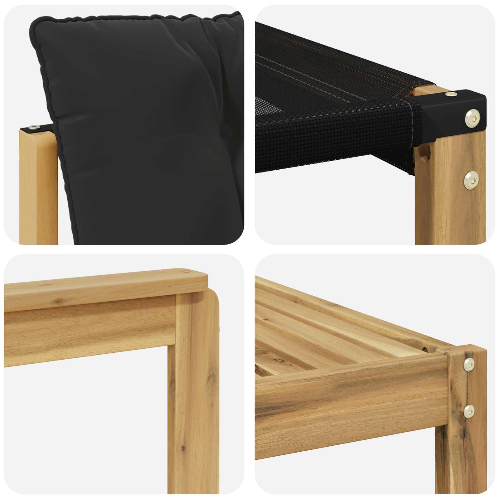 Set vanjskih sofa s jastukom 10 pcs Bijela i crna