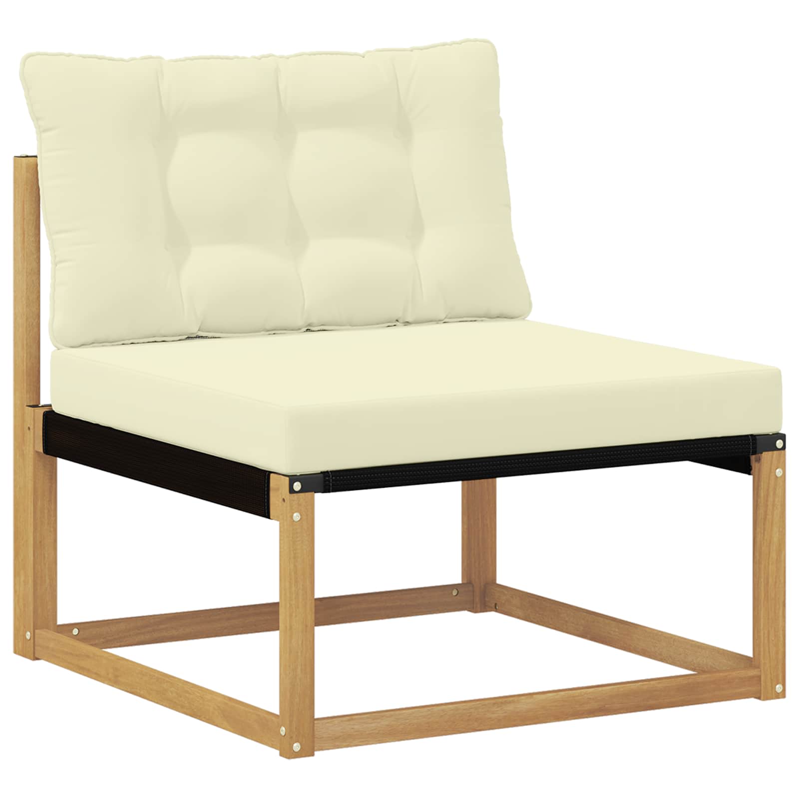 Set vanjskih sofa s jastukom 10 pcs Bijela i krem