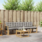 Set vanjskih sofa 5 kom. Bijela i svjetlosiva Smeđa 59 x 59 x 37 cm