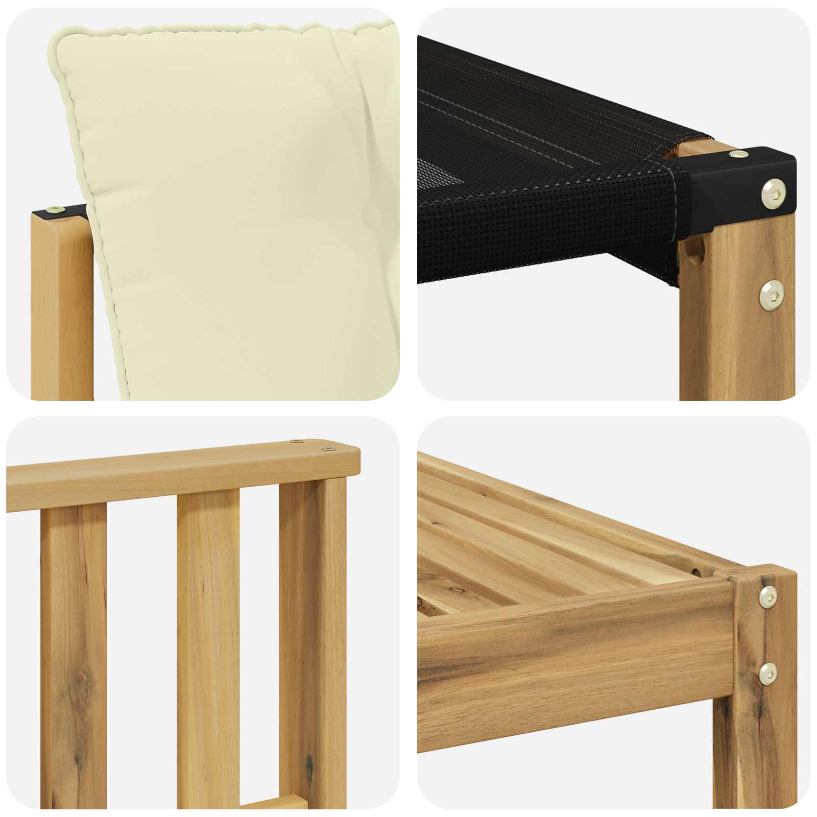 Set vanjskih sofa s jastukom 8 pcs Bijela i krem