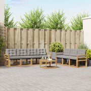 Set vanjskih sofa 8 kom. Bijela i svjetlosiva Smeđa 59 x 59 x 37 cm