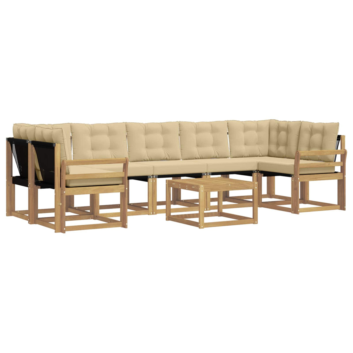 Set vanjskih sofa 8 kom. Bijela i bež