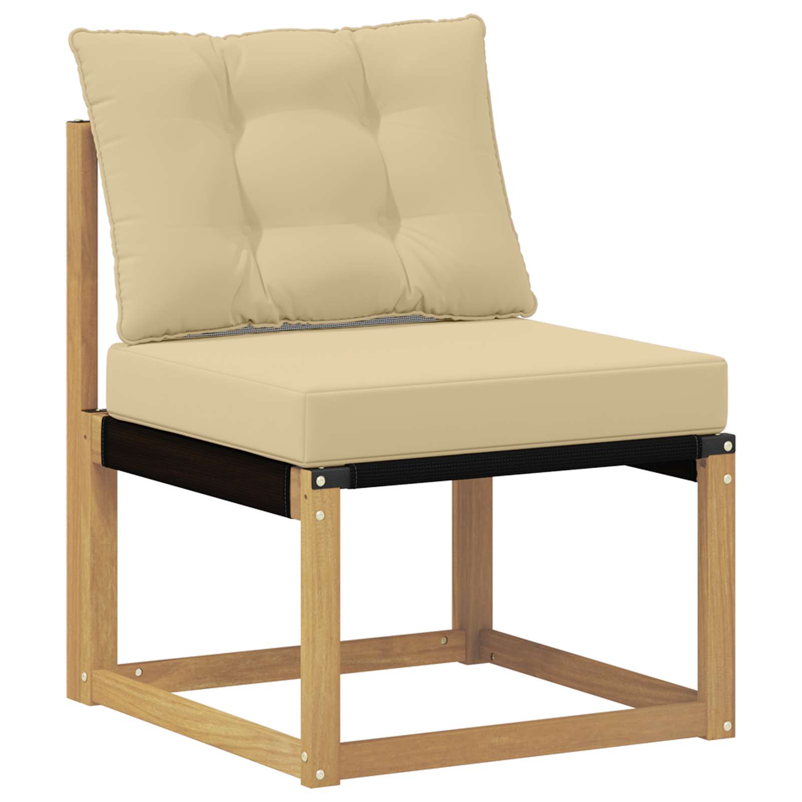 Set vanjskih sofa s jastukom 9 pcs Bijela i bež