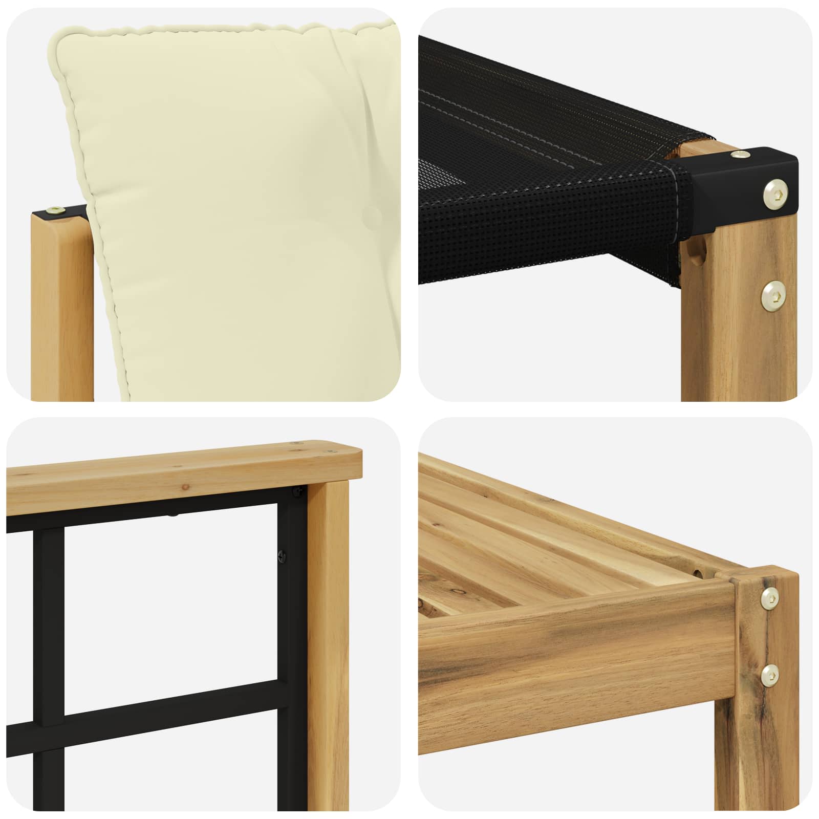 Set vanjskih sofa s jastukom 9 pcs Bijela i krem