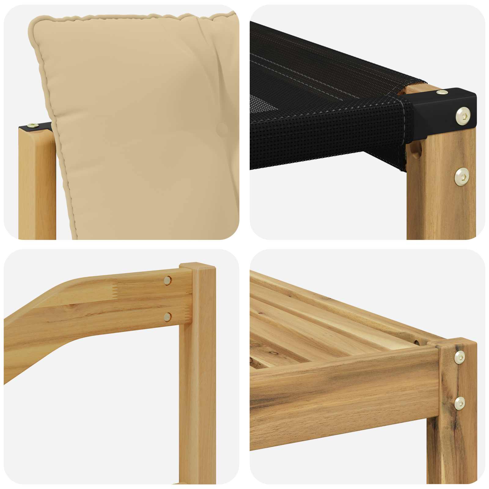 Set vanjskih sofa s jastukom 9 pcs Bijela i bež