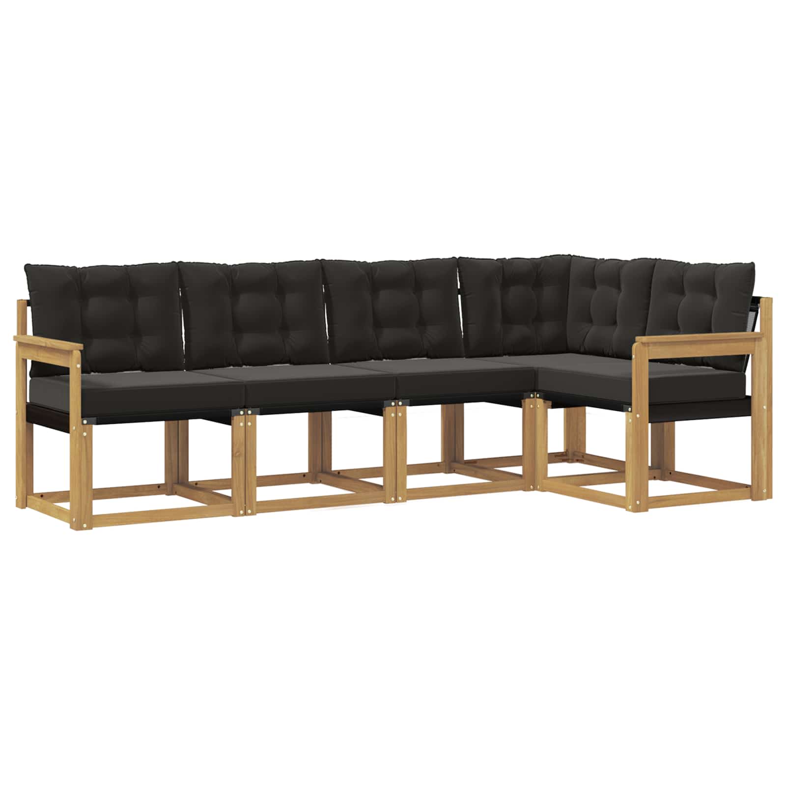 Set vanjskih sofa 5 kom. Bijela i crna
