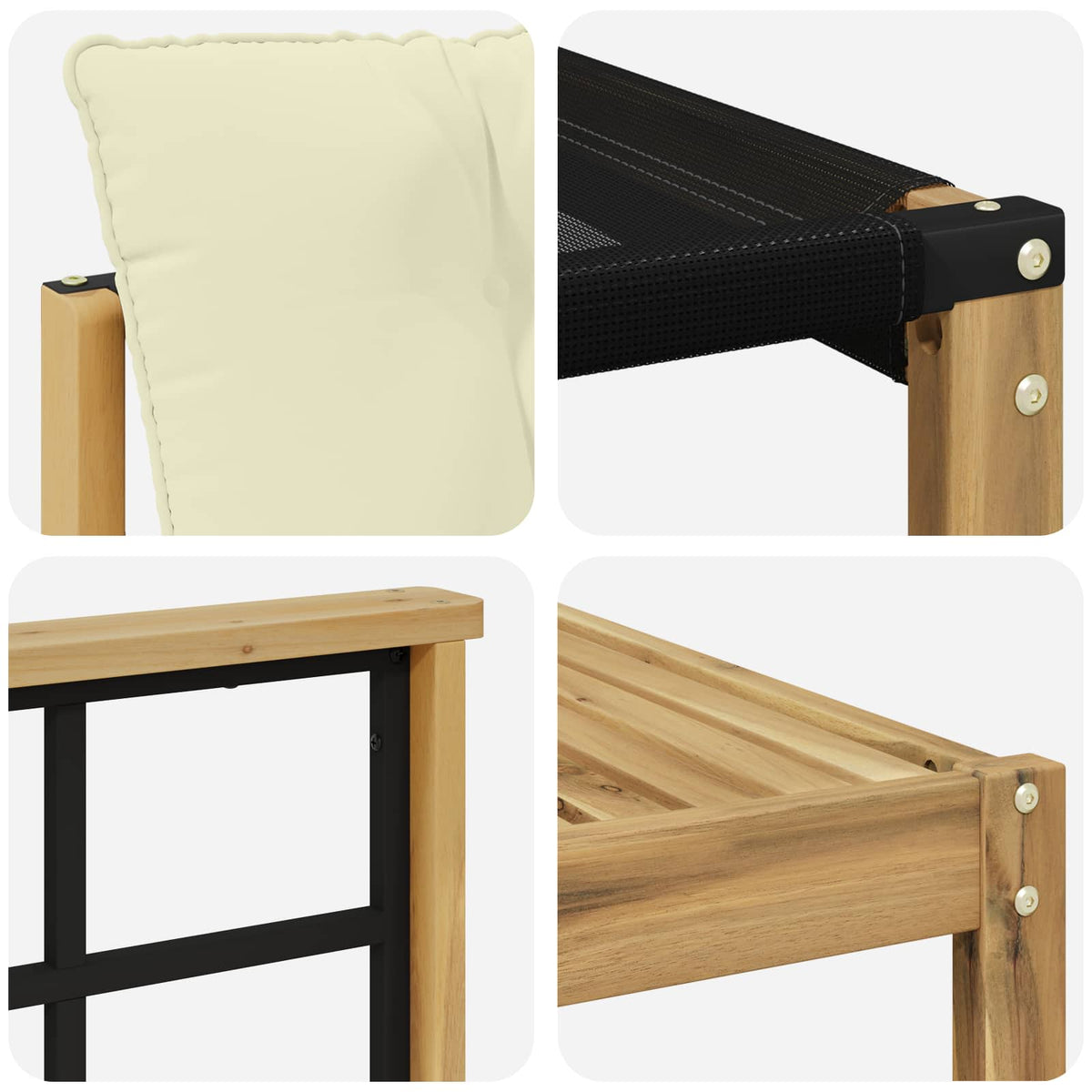 Set vanjskih sofa 6 kom. Bijela i krem