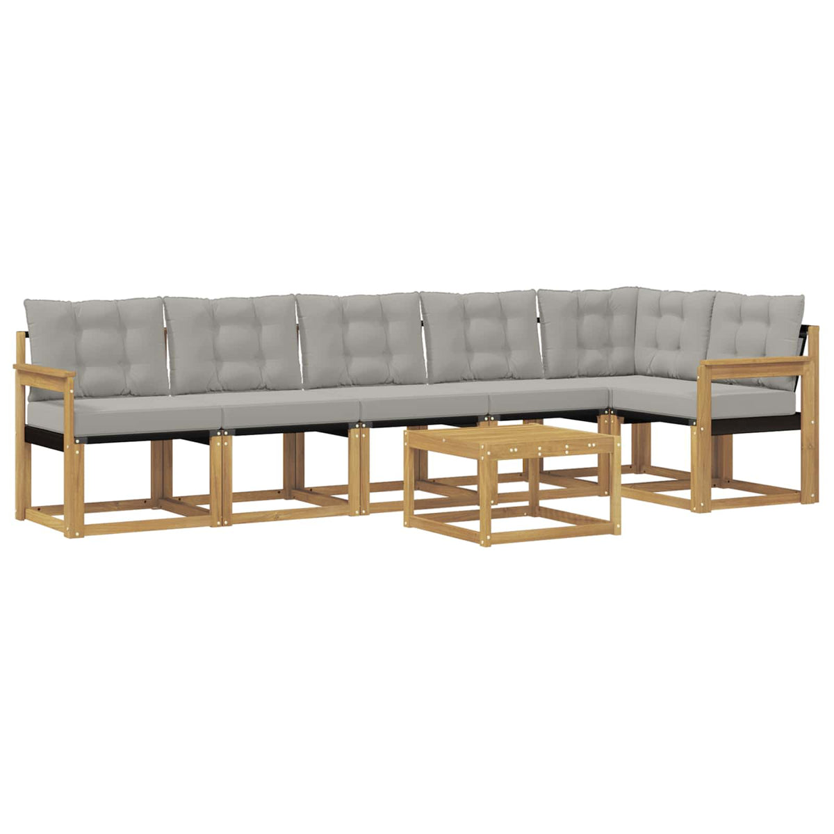 Set vanjskih sofa 7 kom. Bijela i svjetlosiva