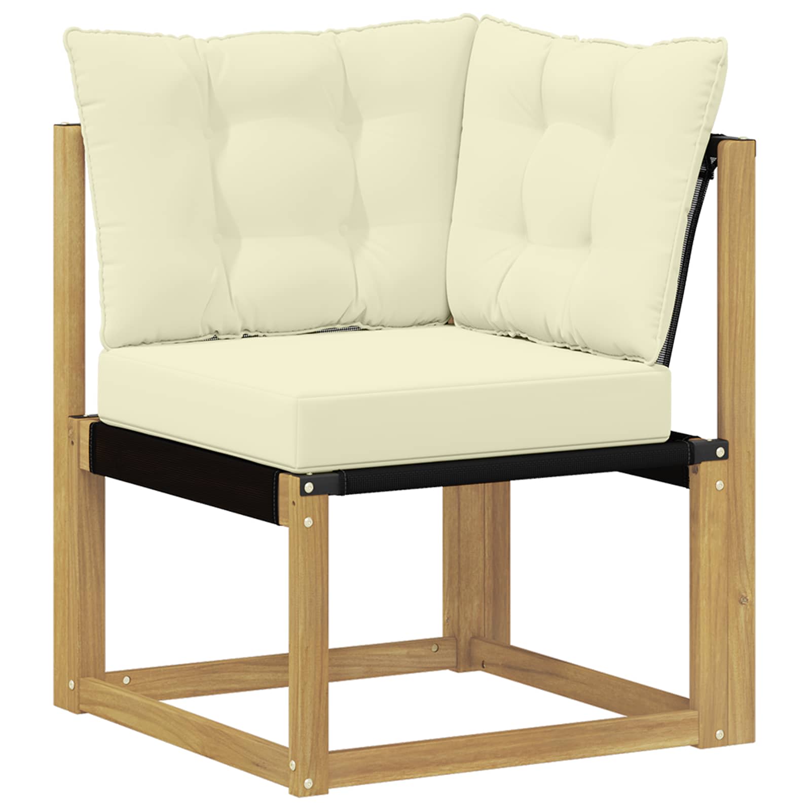 Set vanjskih sofa s jastukom 9 pcs Bijela i krem