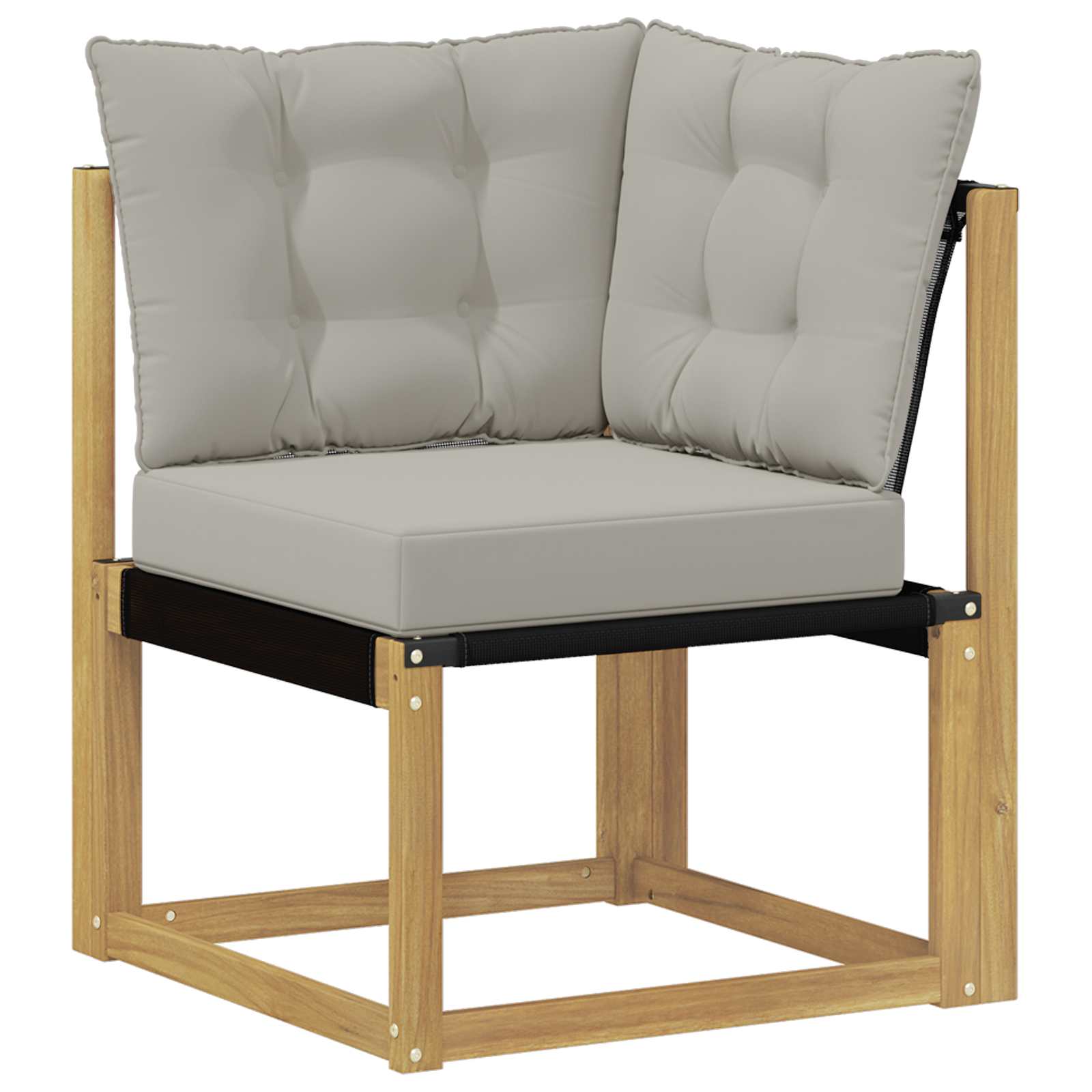 Set vanjskih sofa s jastukom 9 pcs Bijela i svjetlosiva