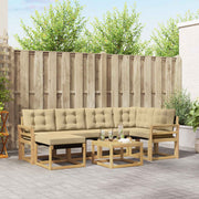 Set vanjskih sofa 7 kom. Bijela i bež