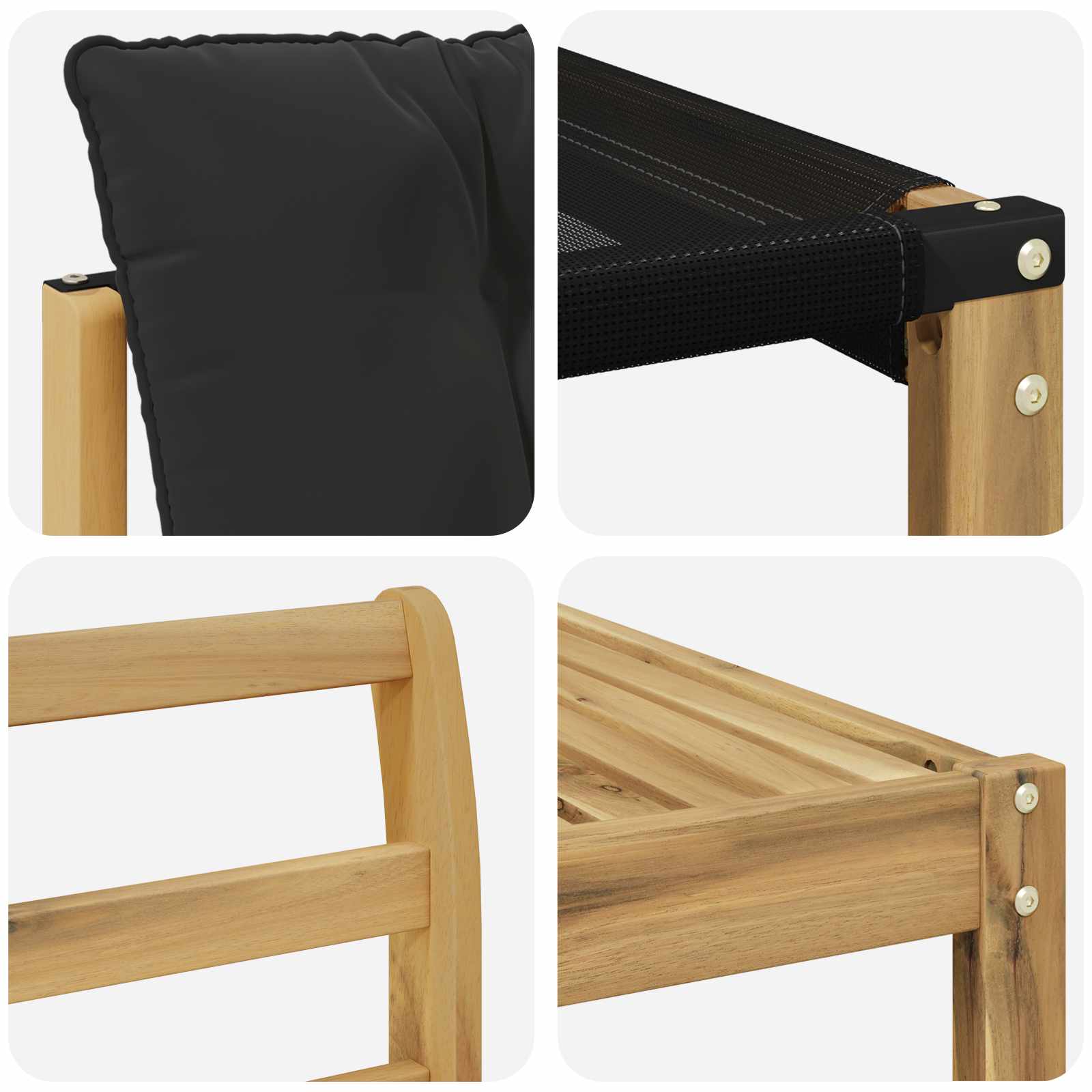 Set vanjskih sofa 8 kom. Bijela i crna