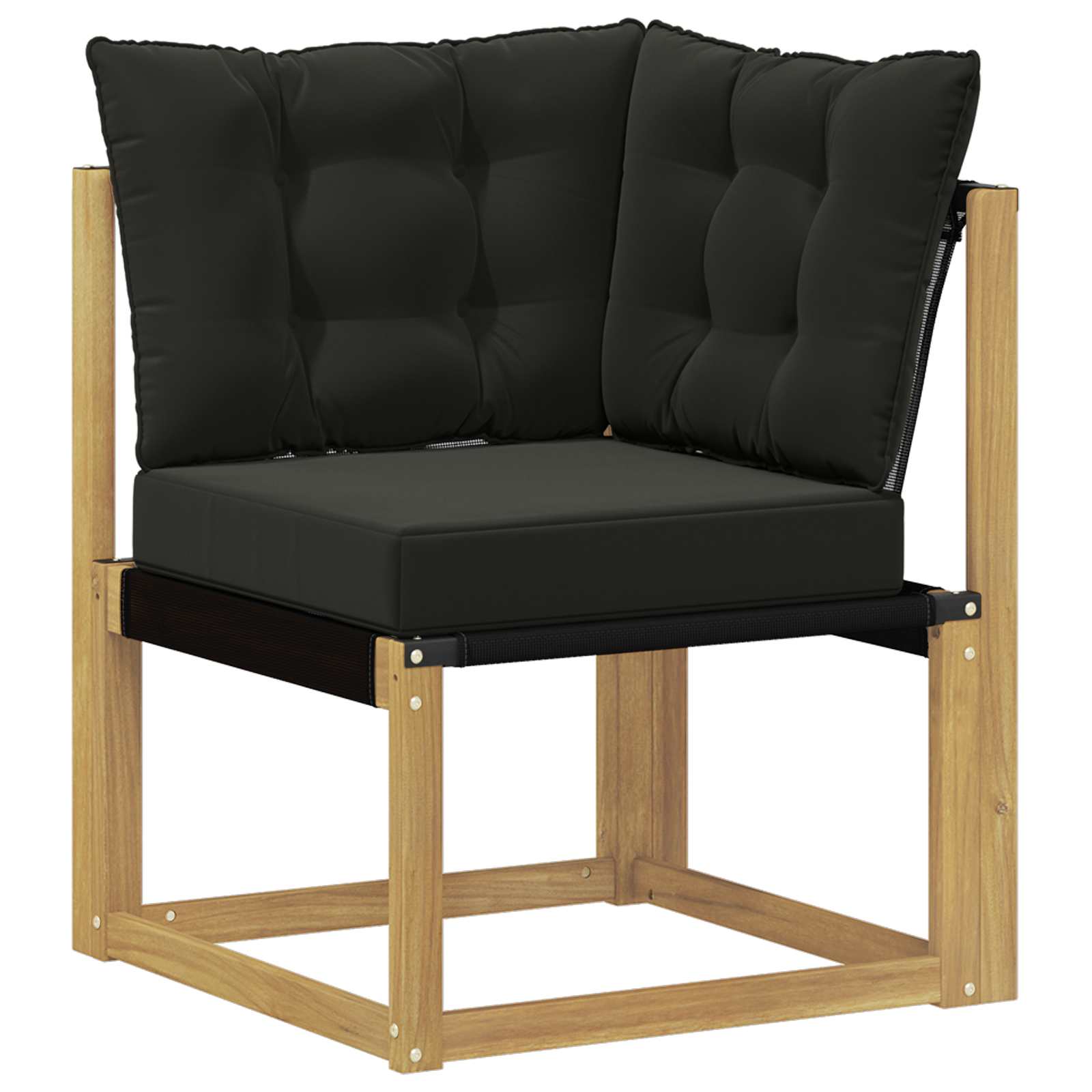 Set vanjskih sofa 9 pcs Bijela i crna