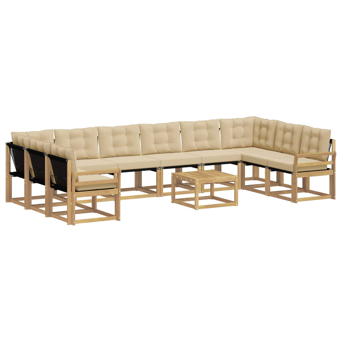 Set vanjskih sofa 11 kom. Bijela i bež