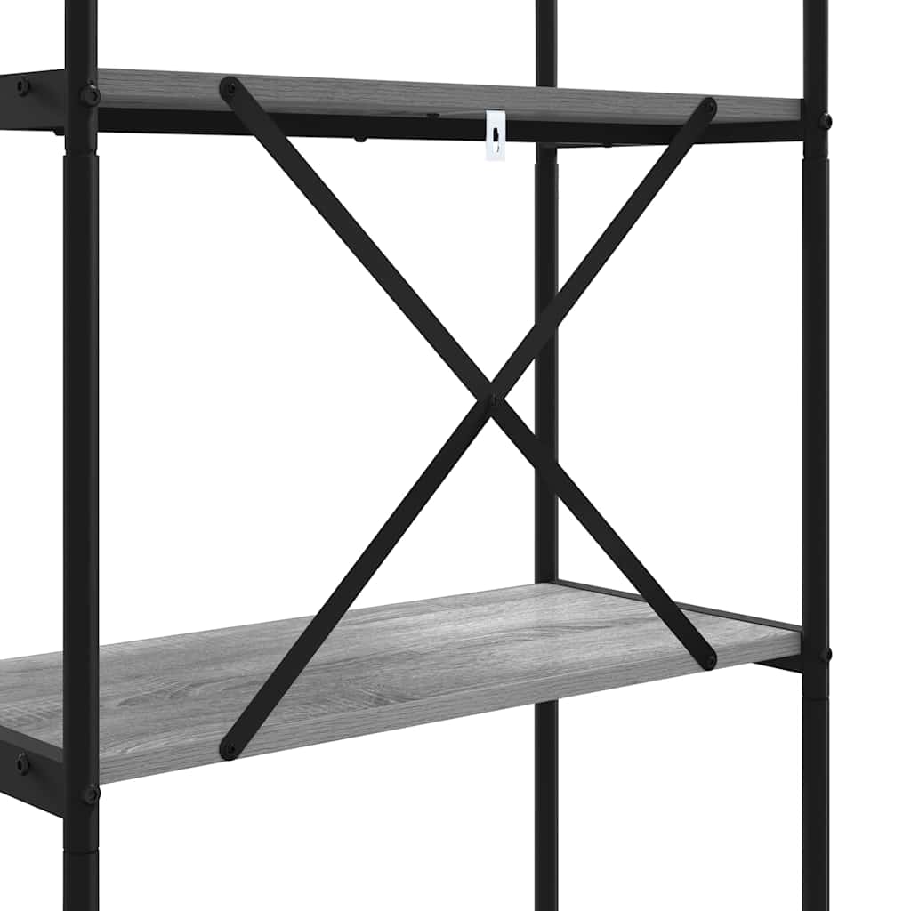 Polica Siva Sonoma 80 x 30 x 146 cm Konstruirano drvo