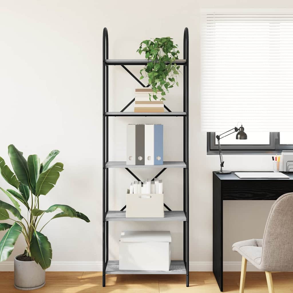 Polica Siva Sonoma 60 x 30 x 183 cm Konstruirano drvo