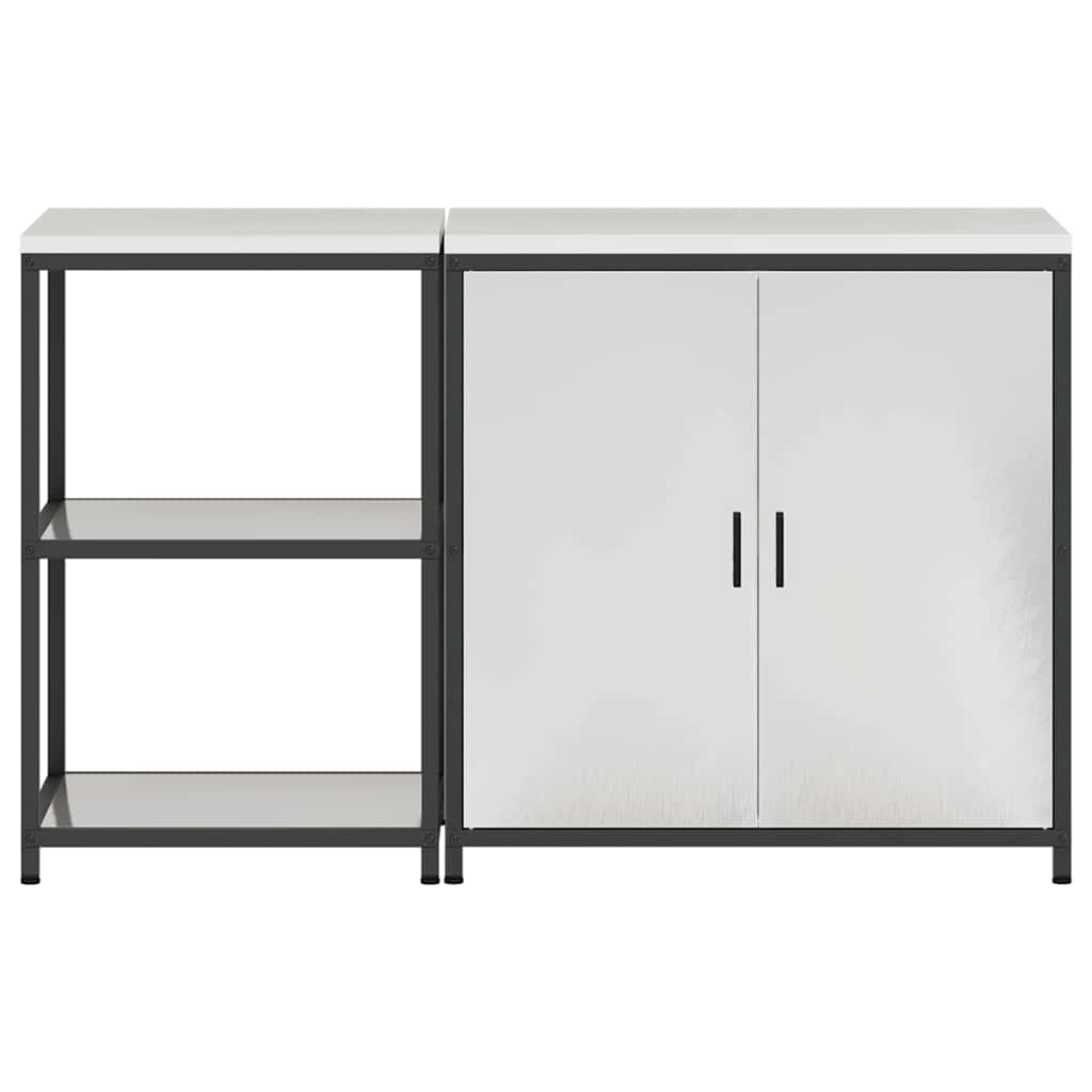 Kuhinjski set za pohranu 2 pcs Srebrno Nehrđajući čelik