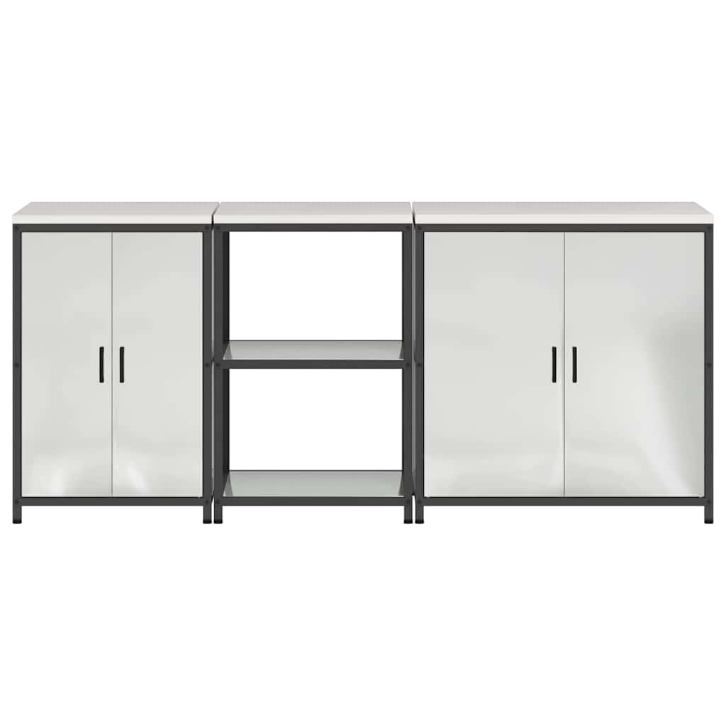 Kuhinjski set za pohranu HATTEM 3 pcs Srebrna Pocinčani čelik
