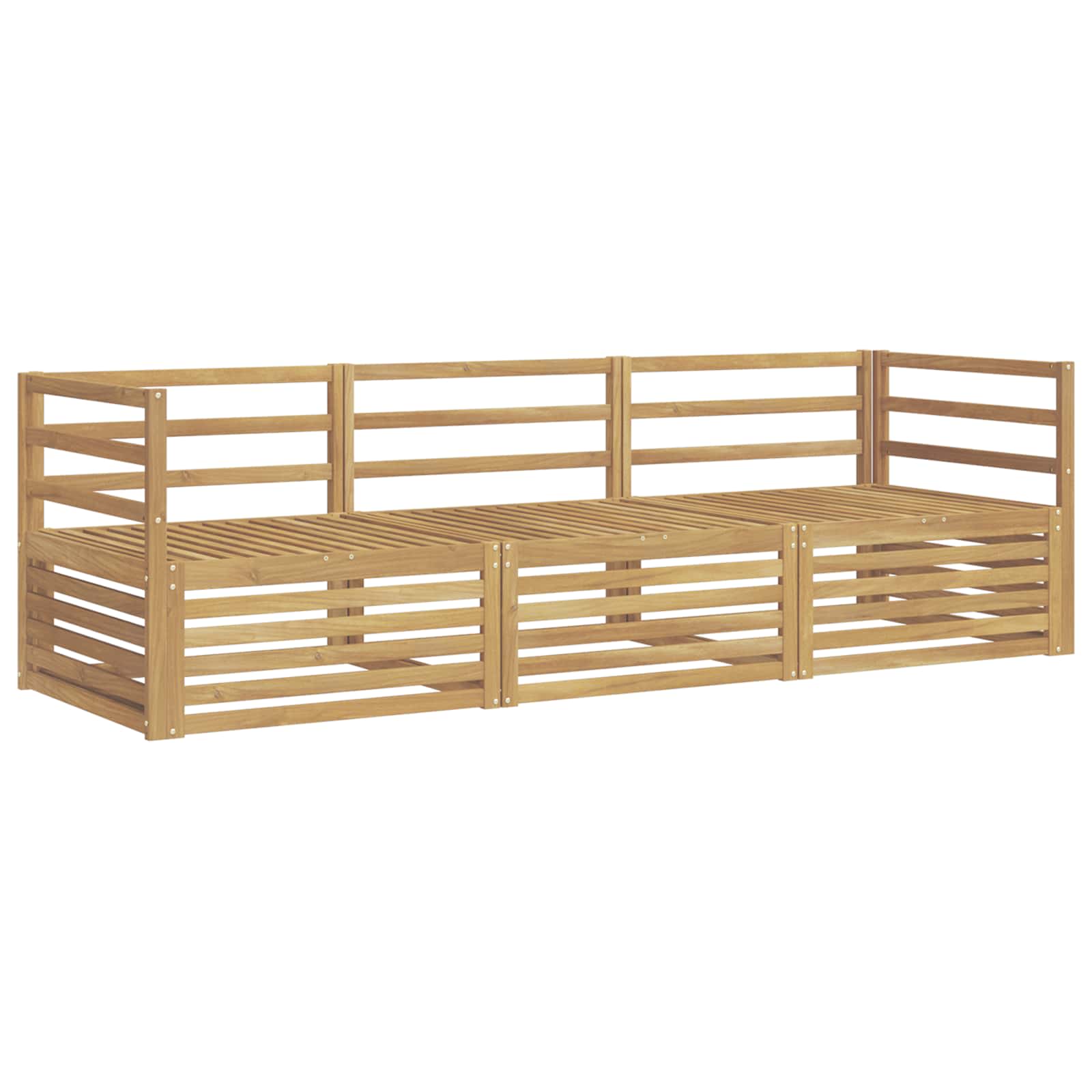 Set vanjskih sofa 3 pcs Bijela Čvrsto drvo akacije