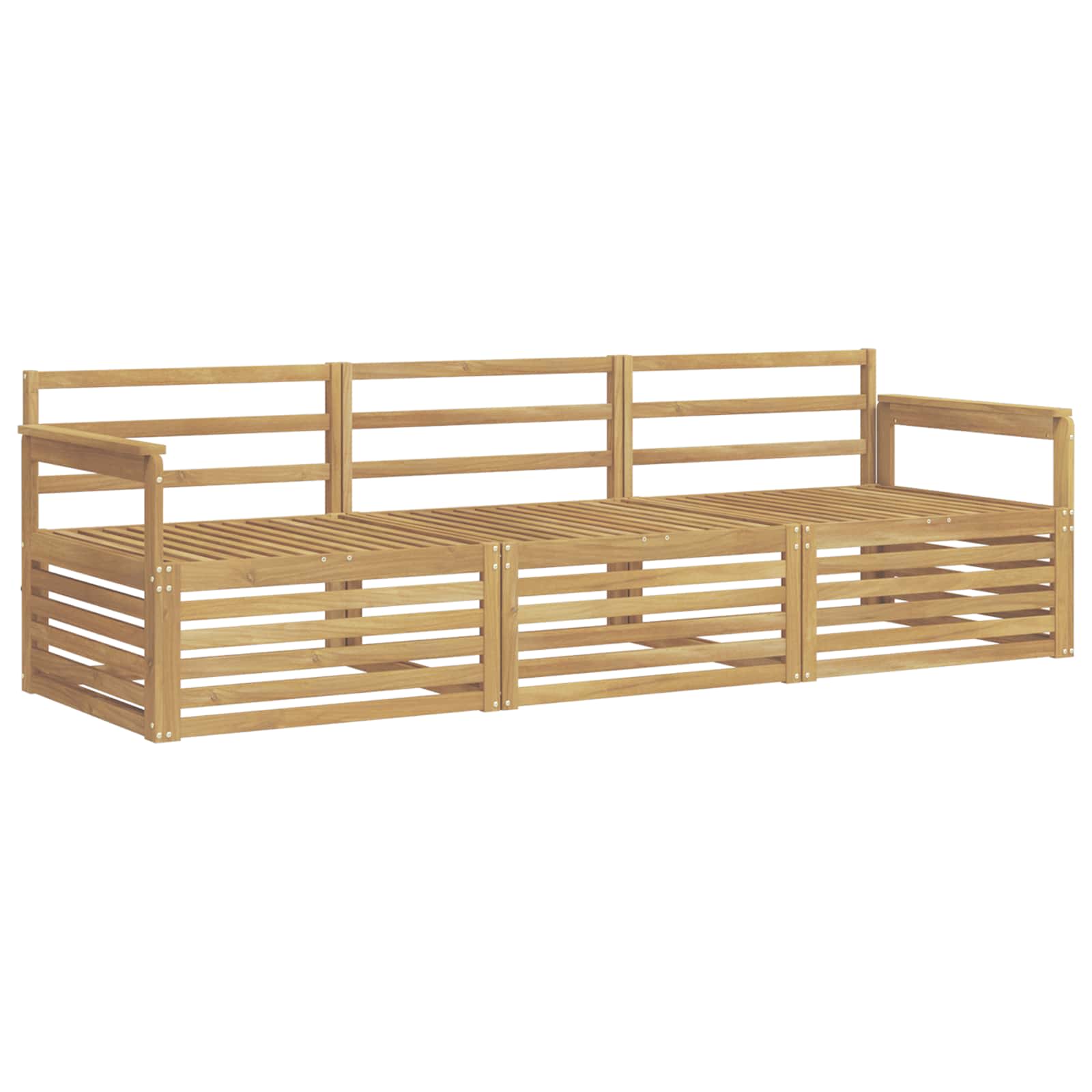 Set vanjskih sofa 3 pcs Bijela Čvrsto drvo akacije