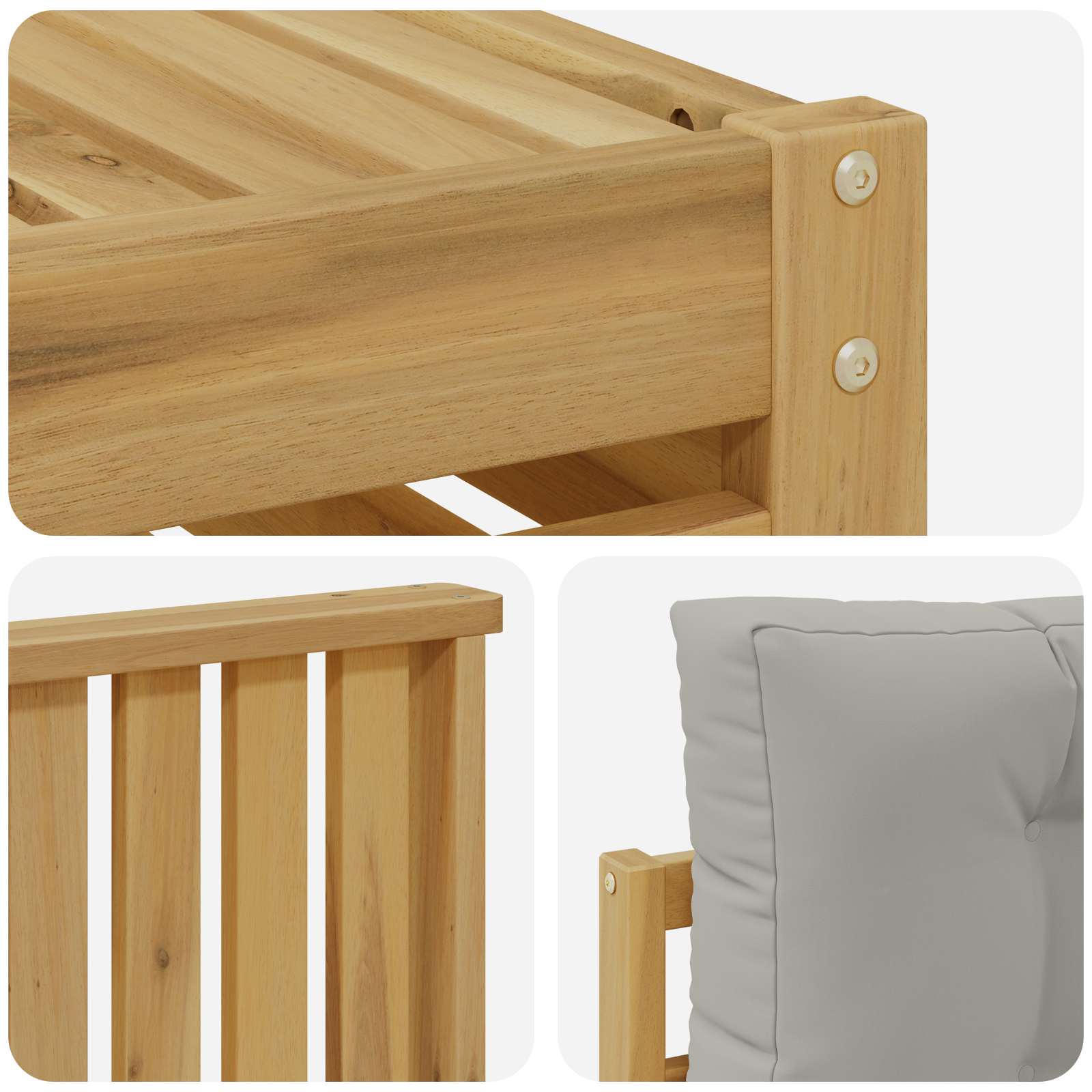 Set vanjskih sofa 5 kom. Bijela i svjetlosiva