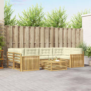 Set vanjskih sofa 7 kom. Bijela i krem