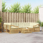 Set vanjskih sofa 7 kom. Bijela i krem Poliester