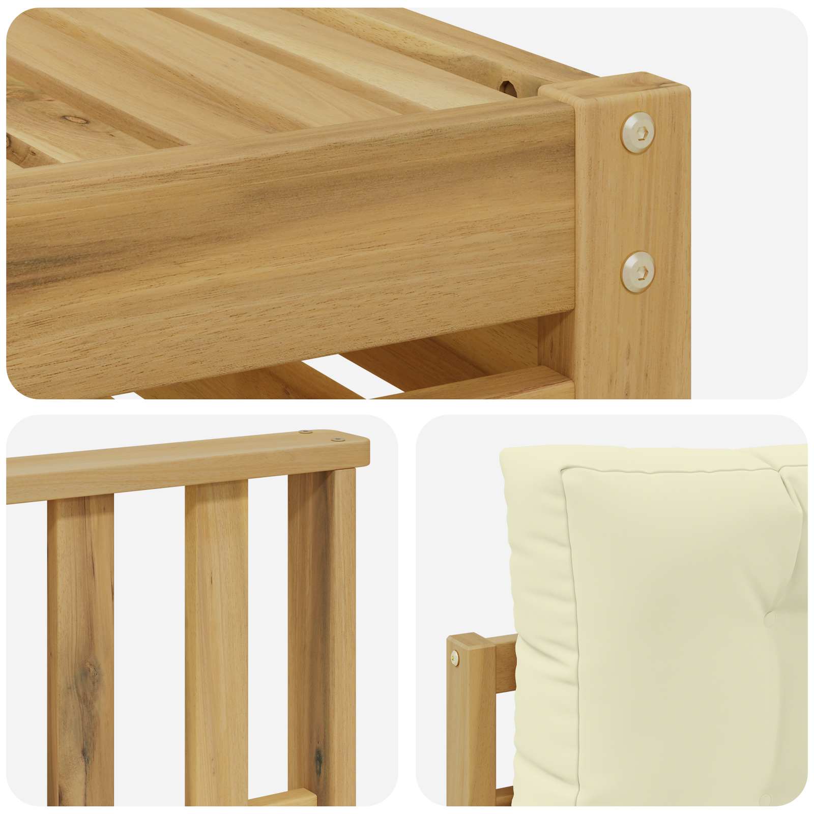 Set vanjskih sofa 8 pcs Bijela i krem 79 x 79 x 37 cm Poliester