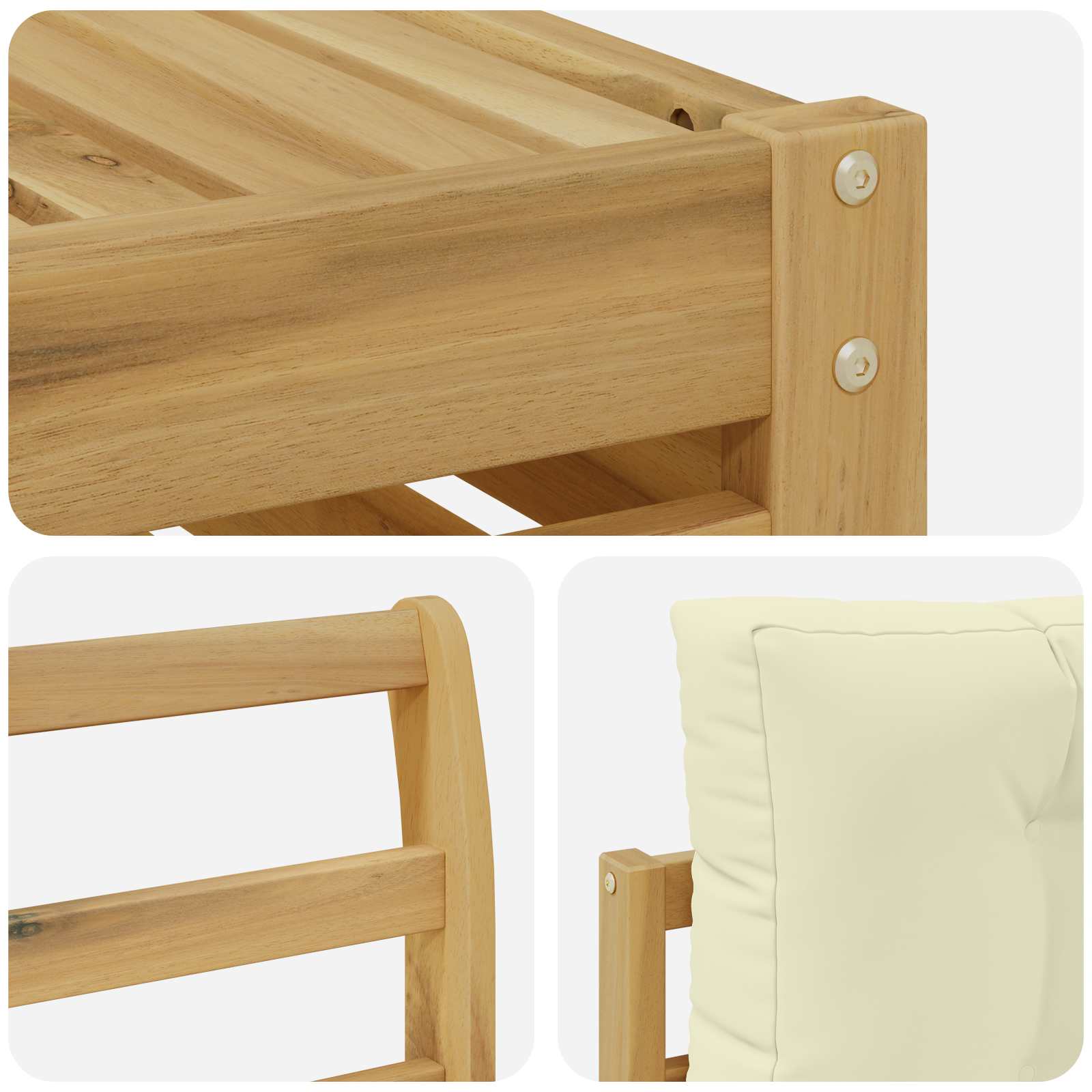Set vanjskih sofa 8 kom. Bijela i krem